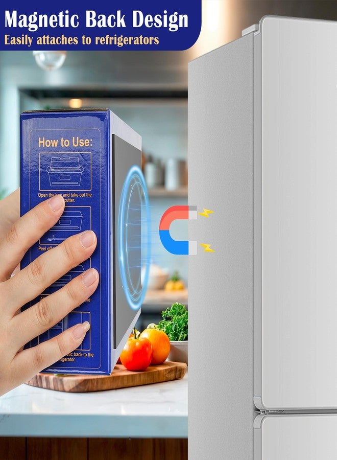 Navona Plastic Wrap with Slide Cutter for Food, 800Ft Cling Film with Magnetic Back, Includes 100 Reusable Plastic Bowl Covers for Home & Commercial Use Food Service, BPA Free - Image 3