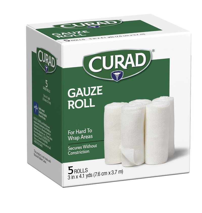 CURAD Stretch Rolled Gauze 3 x 41 yds Pack of 24 - Image 2