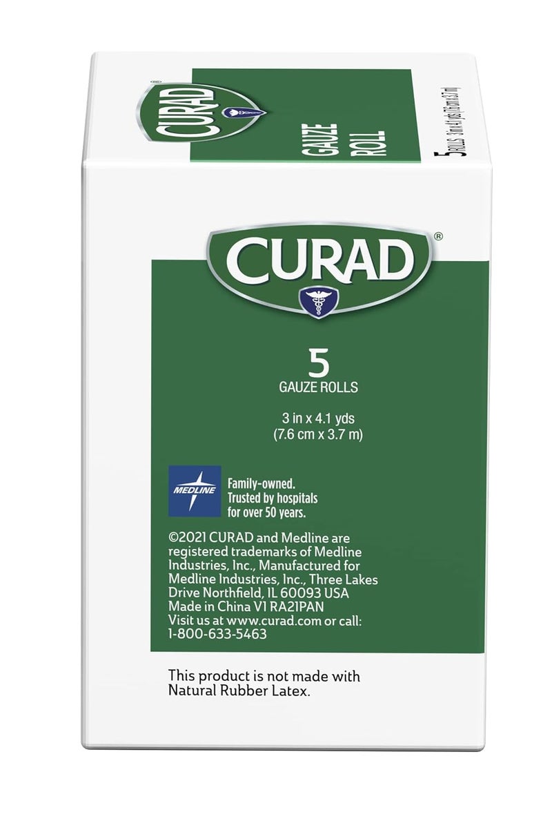 CURAD Stretch Rolled Gauze 3 x 41 yds Pack of 24 - Image 5