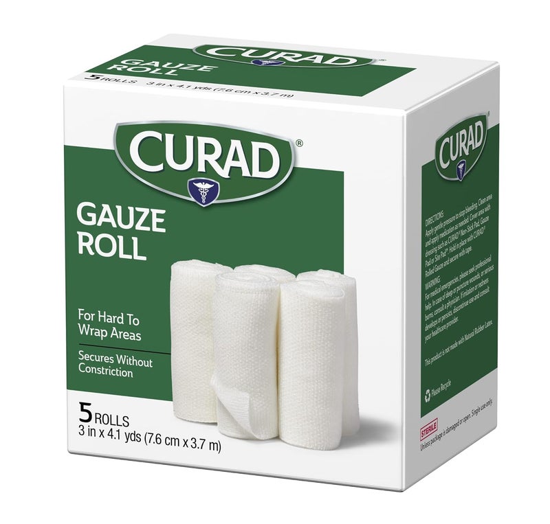 CURAD Stretch Rolled Gauze 3 x 41 yds Pack of 24 - Image 3