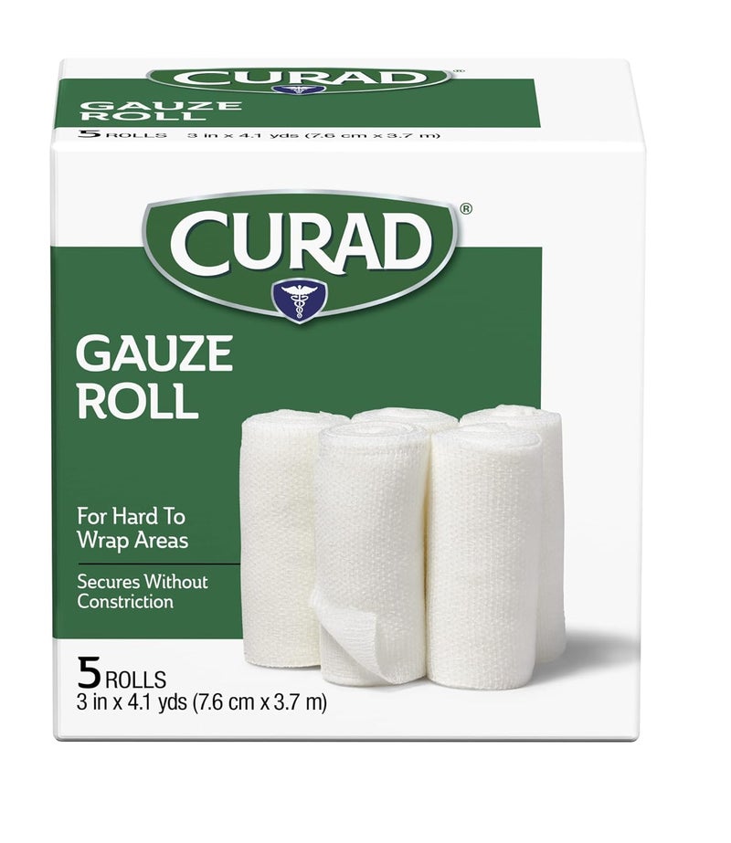 CURAD Stretch Rolled Gauze 3 x 41 yds Pack of 24 - Image 1