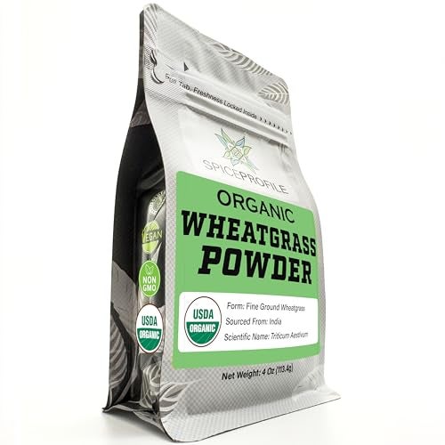 Spice Profile USDA Organic Wheatgrass Powder Lab Tested for Heavy Metals Resealable 4oz Pouch Gehun Ka Ghas Hierba de Trigo - Image 2