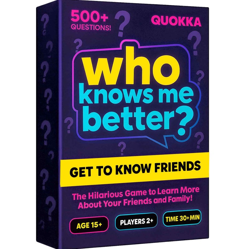 QUOKKA Family Board Games for Adults and Teens Who Knows Me Better Classic Family Trivia Card Game with 95 Cards Fun Guessing Game for 15 Year Olds - Image 3