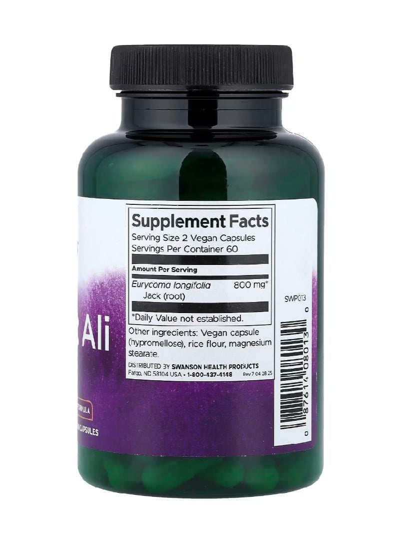 SWANSON Tongkat Ali 400 mg 120 Vegan Capsules - Image 2