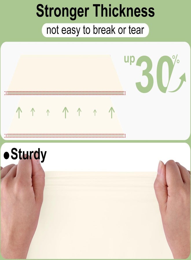 misaya 4 Packs Disposable Plastic Table Cloth, 84" Round Waterproof Tablecloth, Leakproof & Sturdy Decorative Table Covers for Picnic, Party and Outdoor, Beige - Image 2