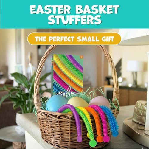 BUNMO Easter Basket Stuffers for Toddler 3 Sensory Stretchy Strings Stimulating Fidget Toys for Toddlers Easter Basket Stuffers for Boys NonMouthable 3 Super Sensory 6 Pack - Image 5