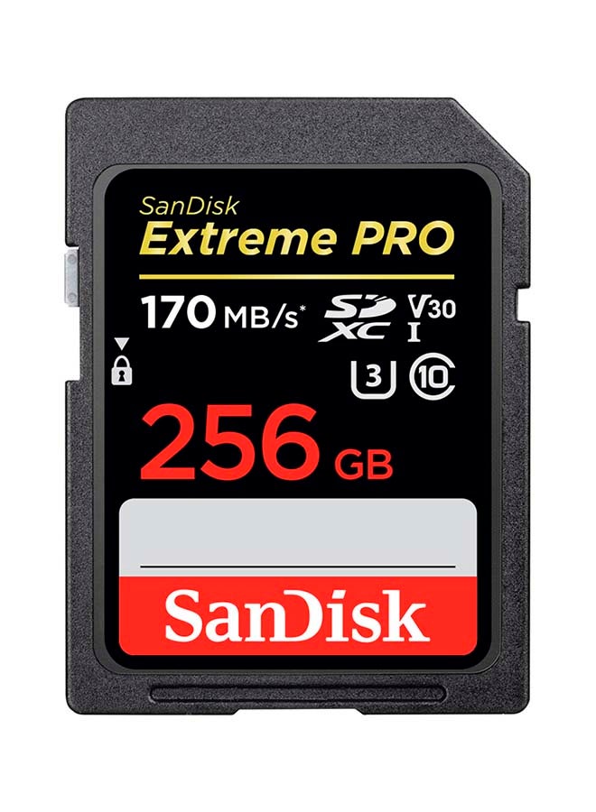 sandisk Extreme PRO SDXC Memory Card up to 170MB/s, UHS-I 265gb, Class 10, U3, V30 - Image 1