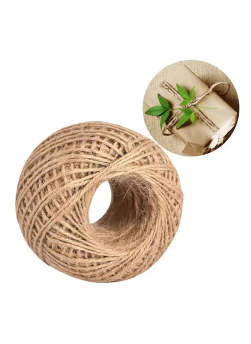 Generic 2mm Natural Twisted Jute String Moisture-proof Packaging Decorative Cord Strong Fashion Braid Hemp Thread  - Image 1