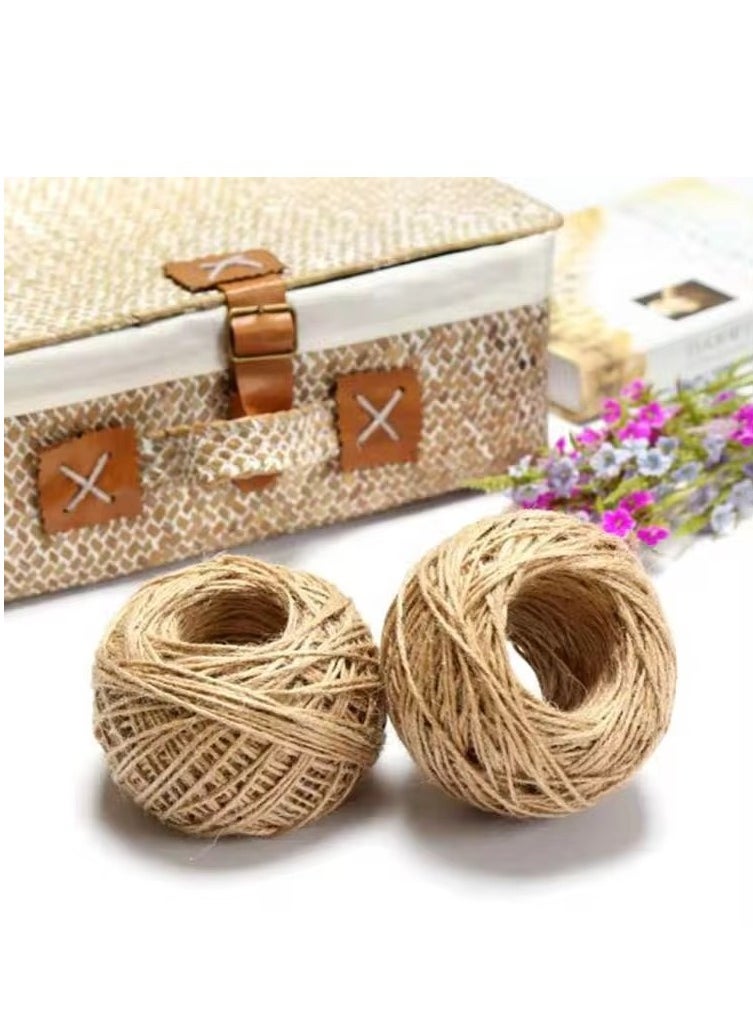 Generic 2mm Natural Twisted Jute String Moisture-proof Packaging Decorative Cord Strong Fashion Braid Hemp Thread  - Image 3