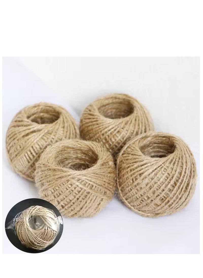 Generic - 2mm Natural Twisted Jute String Moisture-proof Packaging Decorative Cord Strong Fashion Braid Hemp Thread - Image 1