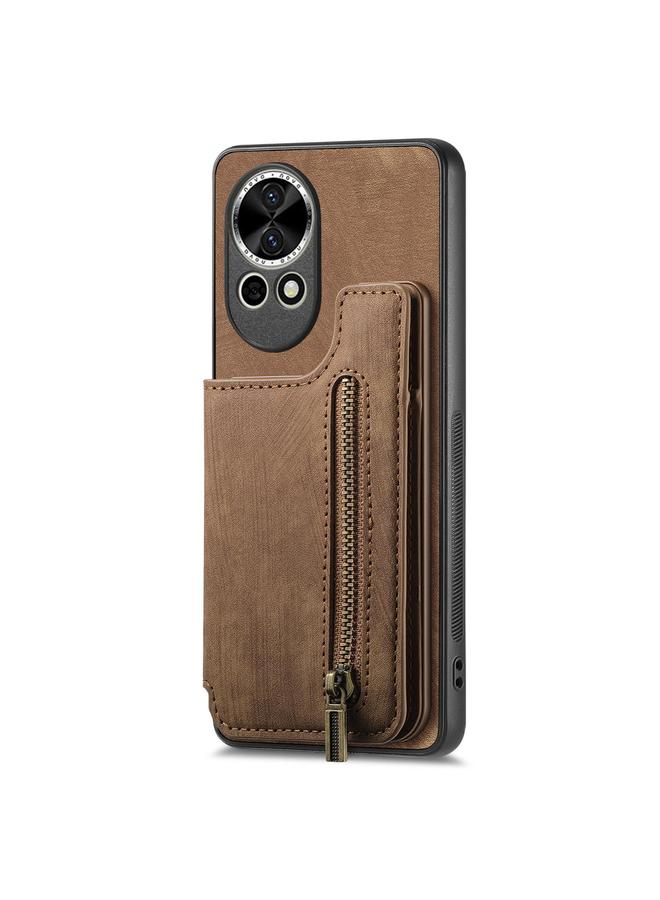 S-TOP Case For Huawei nova 10 Pro Retro Leather Zipper Wallet Back Phone Case - Image 2