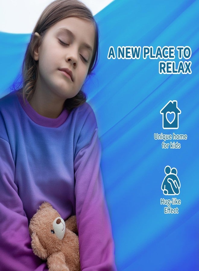 OUTREE Double Layer Therapy Swing with 360 Swivel Hanger, Healing & Relaxing Cuddle Swing for Kids and Adults with Autism, ADHD, Sensory Processing Disorder (Orange-Green Gradient) - Image 4