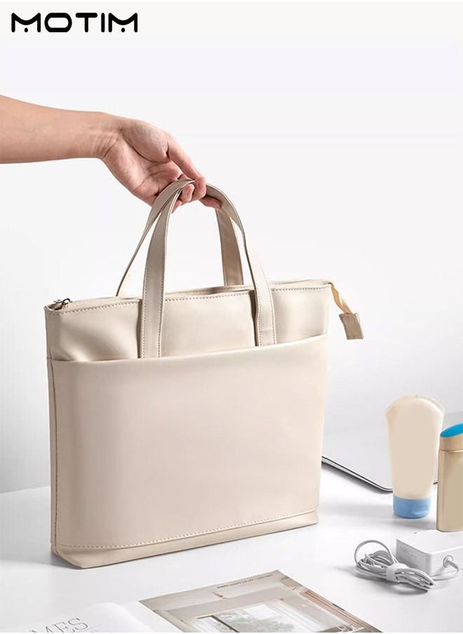 Motim - Laptop Bag 14 inch Leather Computer Tote Bag Large Capacity Waterproof Business Office Briefcase Messenger Laptop Case Ladies Handbag Bag for Travel/Business Multifunctional - Image 1