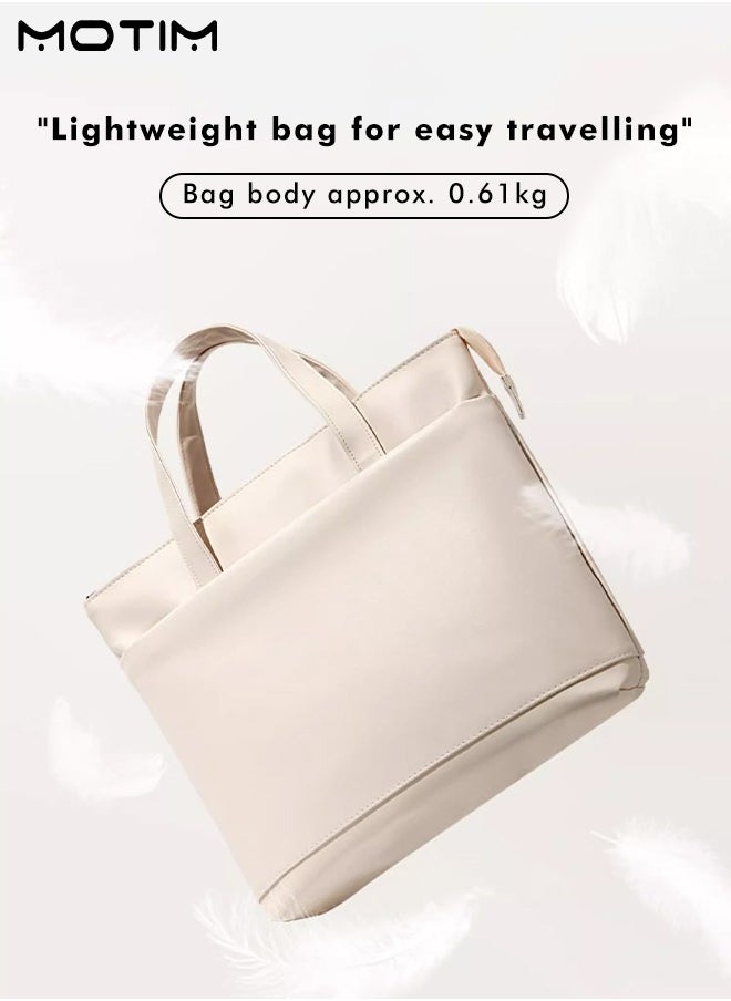 Motim - Laptop Bag 14 inch Leather Computer Tote Bag Large Capacity Waterproof Business Office Briefcase Messenger Laptop Case Ladies Handbag Bag for Travel/Business Multifunctional - Image 1