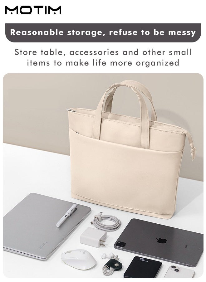 Motim - Laptop Bag 14 inch Leather Computer Tote Bag Large Capacity Waterproof Business Office Briefcase Messenger Laptop Case Ladies Handbag Bag for Travel/Business Multifunctional - Image 1