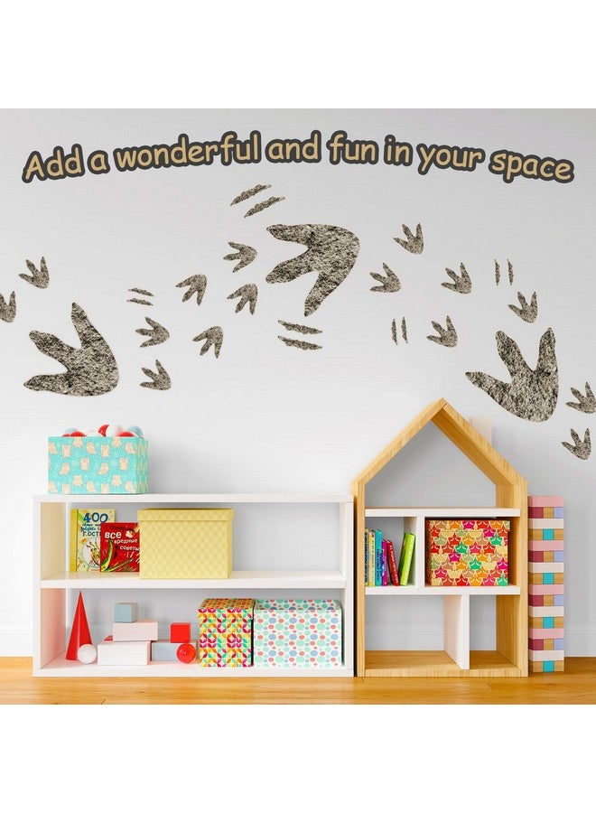 KFPPLXQ 90 Realistic Dinosaur Footprints - Wall Decals for Kids, Classroom, School Playroom, Baby Nursery, Bedroom, Home (3 Sizes) - Image 5