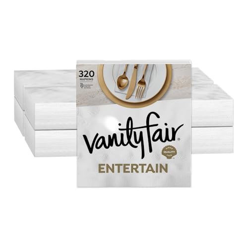Vanity Fair Entertain Paper Napkins, 40 Count (Pack of 8), Disposable Napkins Made For Entertaining And Events - Image 1