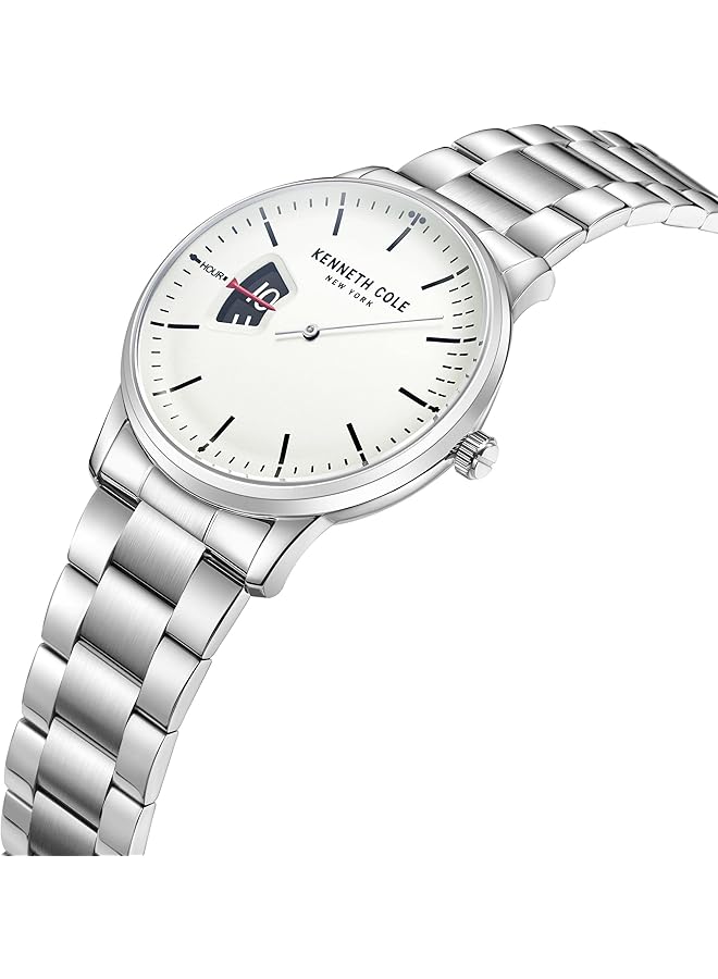 Kenneth Cole Gents Wrist Watch Kcwgh2221102 Silver - Image 2