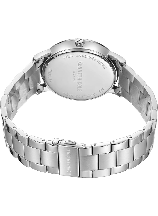 Kenneth Cole Gents Wrist Watch Kcwgh2221102 Silver - Image 3