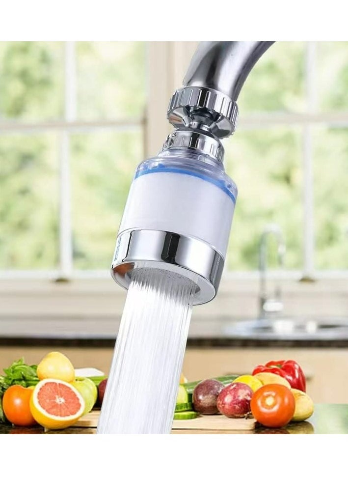 Generic - Bathroom Sink Filter Faucet Filter 360 Degree Rotating Faucet Filter Purifier Kitchen Faucet Filter removes Chlorine, Fluorine, Heavy Metals and Hard Water (1pack Short) - Image 1