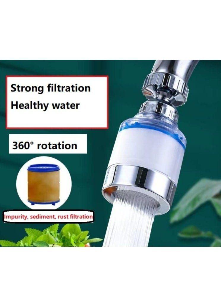 Generic - Bathroom Sink Filter Faucet Filter 360 Degree Rotating Faucet Filter Purifier Kitchen Faucet Filter removes Chlorine, Fluorine, Heavy Metals and Hard Water (1pack Short) - Image 1