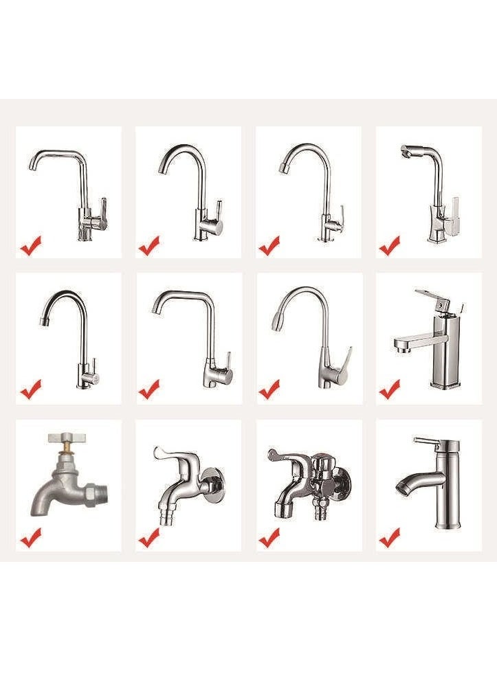 Generic - Bathroom Sink Filter Faucet Filter 360 Degree Rotating Faucet Filter Purifier Kitchen Faucet Filter removes Chlorine, Fluorine, Heavy Metals and Hard Water (1pack Short) - Image 1