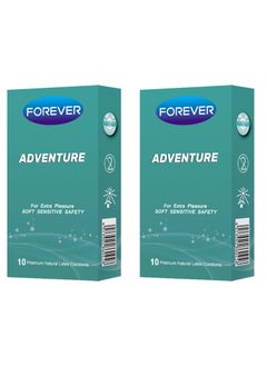 Forever Pack Of 2 Adventure Premium Natural Latex Condoms  - Image 1