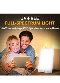 SYOSI Light Therapy Lamp 10000 Lux Light, Touch Control Daylight with Memory Function, Focus, and Sleep | 6500K Artificial Sunlight Shines  - Image 3