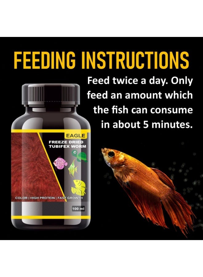 Eagle Freeze Dried Tubifex Worms - 100 ml - Image 2