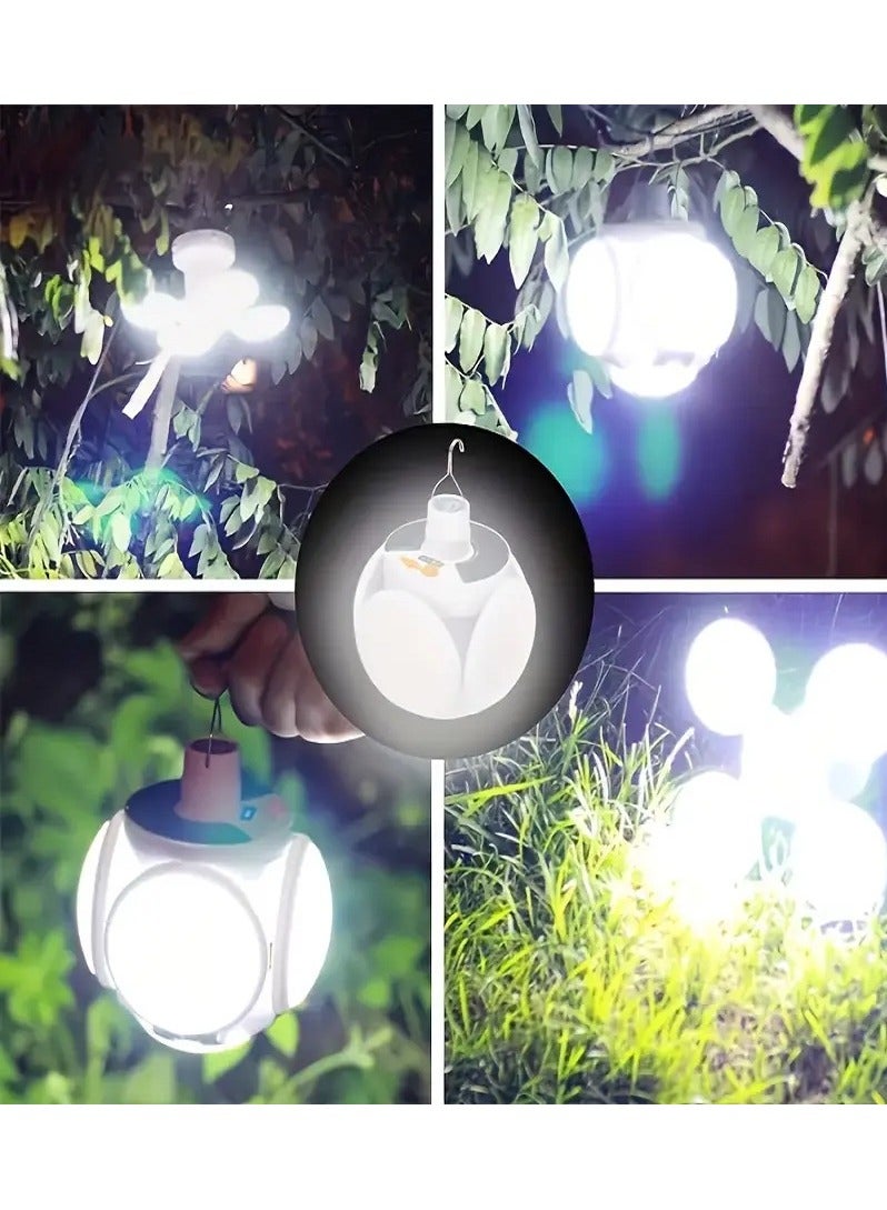 Rechargeable Solar  USB LED Camping Lantern - 5 Light Modes, Multi-Use, Water-Resistant, Collapsible - Ideal for Outdoor Emergencies  Camping - Image 3