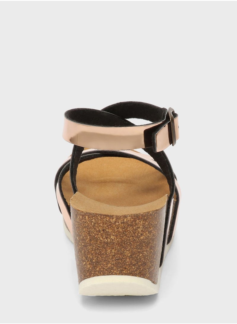 BAYTON Asteria Strappy Mid Heel Wedges  - Image 2