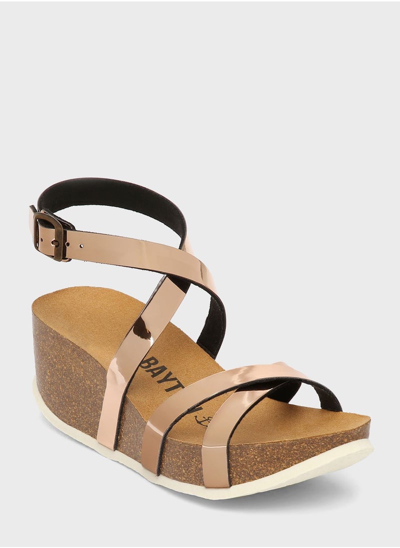 BAYTON Asteria Strappy Mid Heel Wedges  - Image 3