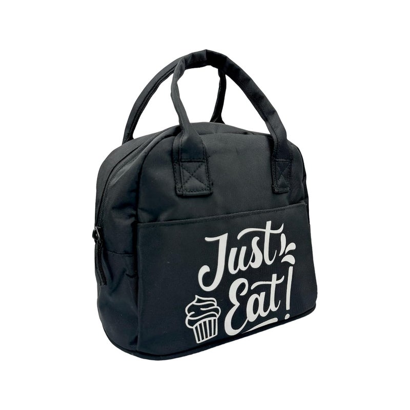 JUTEKA Insulated Travel Lunch Bag | Tiffin Bag | Storage Bag | Hand Bag for Kids, Office, School, Picnic, College (Black) - Image 3