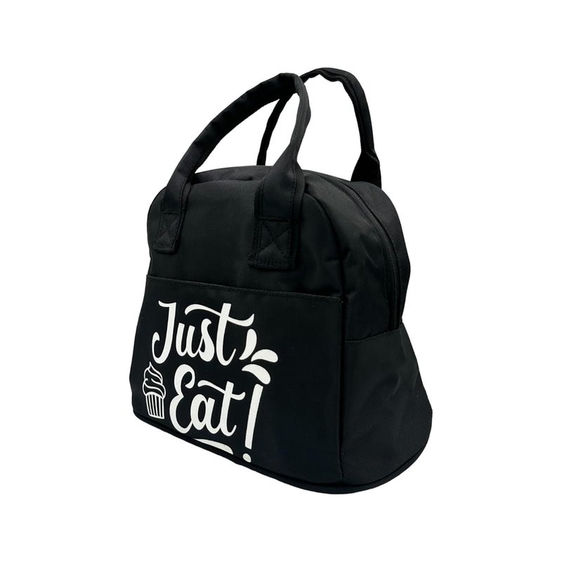 JUTEKA Insulated Travel Lunch Bag | Tiffin Bag | Storage Bag | Hand Bag for Kids, Office, School, Picnic, College (Black) - Image 2