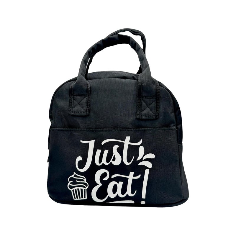 JUTEKA Insulated Travel Lunch Bag | Tiffin Bag | Storage Bag | Hand Bag for Kids, Office, School, Picnic, College (Black) - Image 1