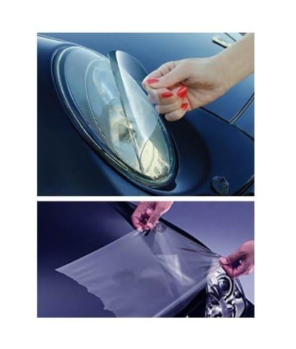 KOMAS 12” X 48” Tint Vinyl Film Sticker Sheet Roll for Car Headlight, Tail Lights, Fog Lights with Squeegee + Cutter (Glossy Clear) - Image 3