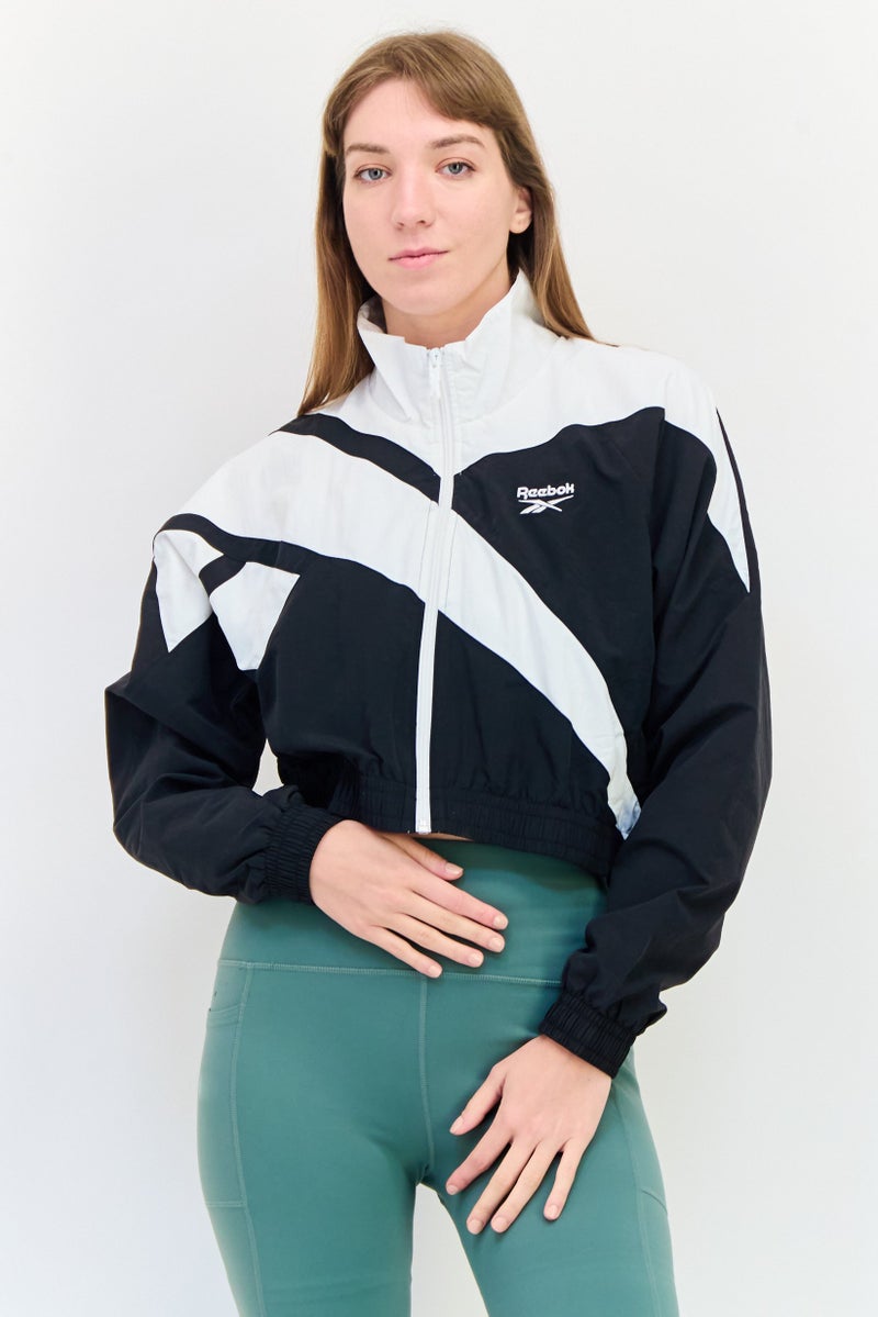Reebok Women Sportswear Fit Long Sleeves Outdoor Cropped Jacket, Multicolor - Image 1