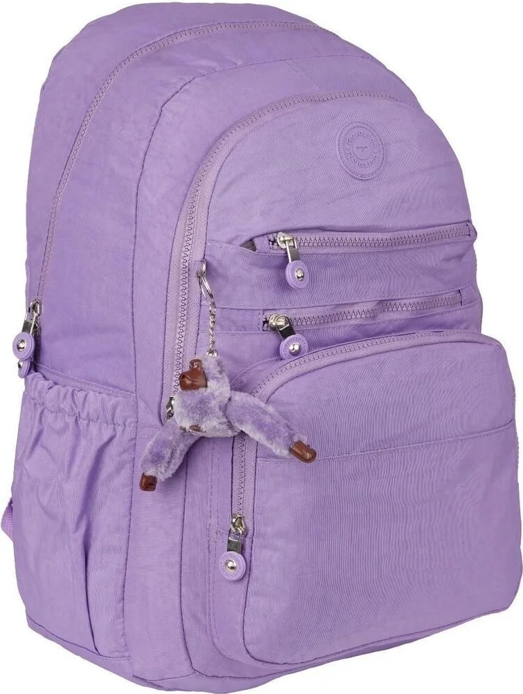 ريلاكسن 5 Compartment Crinkle Water Repellent Fabric School Backpack with Accessories RLX1630-MOR