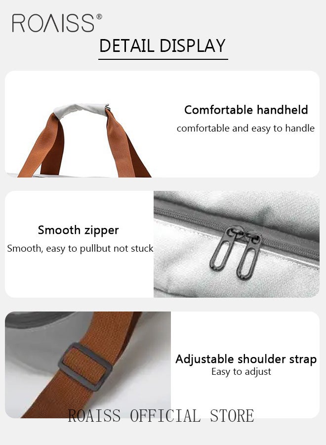 Multi Functional Large Capacity Carry on Luggage Bag Wet and Dry Separation Shoe Compartment Gym Bag Suitcase with Pull Rod Perfect for Teens Lightweight Waterproof Casual  Short Business Trips Bag