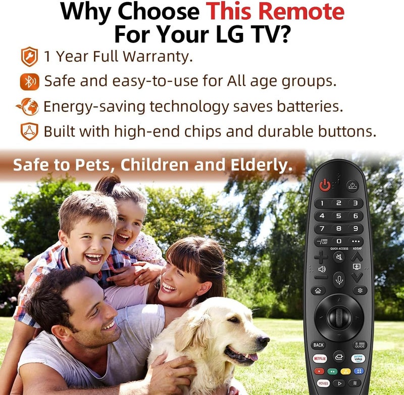 LG Smart TV Voice Remote with Pointer Function Universal for LG UHD OLED QNED NanoCell 4K 8K Models Google/Alexa - Image 2