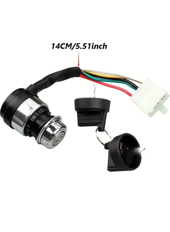 Black Five Pin Ignition Key Power Switch For 125CC 250CC ATV Off Road Motorcycle - Image 2