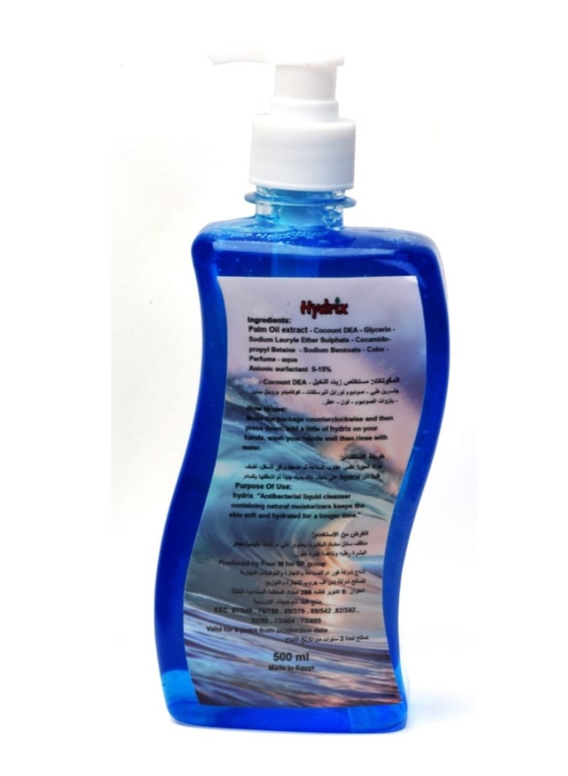 hydrix hand wash with (coconut+palm )oil 500ml breeze coast scent - Image 2