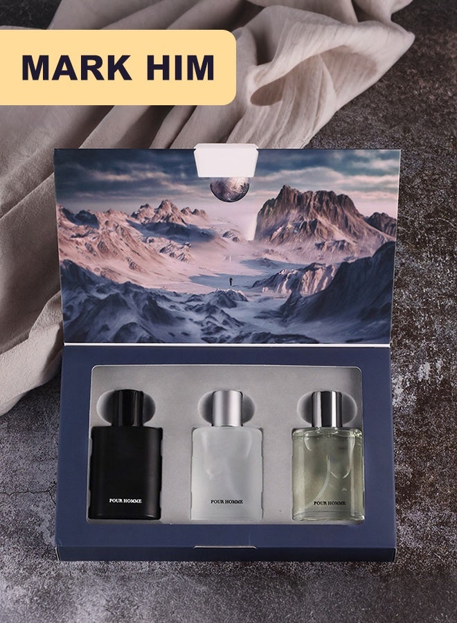 MARK HIM Perfume Gift Set for Men Eau de Parfum (3x30mL) Luxury Fragrance Gift Set Long-Lasting Perfume Woody Citrus & Musk - Image 1
