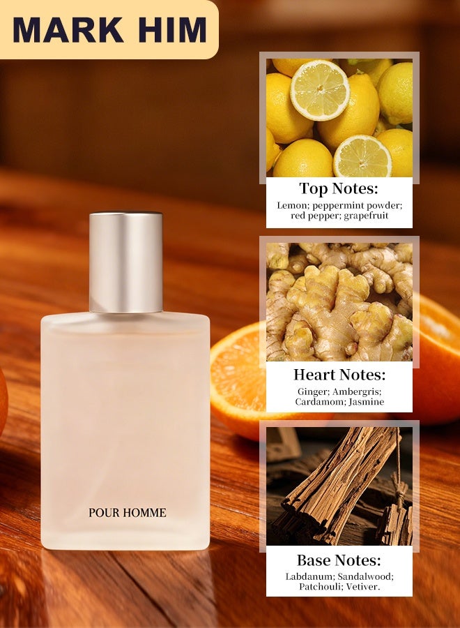 MARK HIM Perfume Gift Set for Men Eau de Parfum (3x30mL) Luxury Fragrance Gift Set Long-Lasting Perfume Woody Citrus & Musk - Image 4