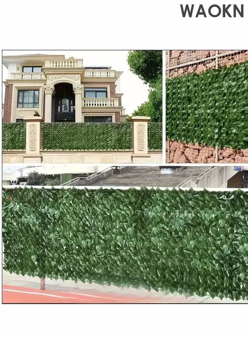 دبليو أيه أو كي أن سياج أخضر مصنوع من أوراق الشجر الاصطناعية، حديقة خضراوات صناعية، سياج شبكي للخصوصية بطول 3 أمتار، عشب صناعي، نباتات صناعية، أوراق خضراء قابلة للتمدد، ديكور حديقة المنزل، سياج شبكي مزخرف، جدار أخضر، ديكورات خارجية، فناء منزلي، ديكورات منزلية. - Image 5