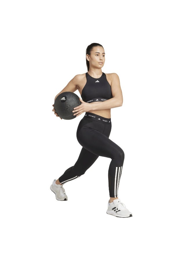 Adidas Tf 3S 7/8 L Black Training Tights For Women 2XS - Image 4