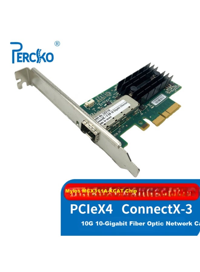 Percko 10gbe Network Card Marvell Mcx311a-xcat Compatible With Mcx512a-acat Mcx4121a-acat 25g 40g 100g 200g 400g Rdma Network Card - Image 1