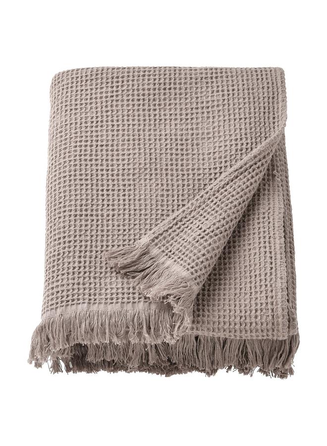 erorex Bath sheet, light grey/brown, 100x150 cm - Image 1