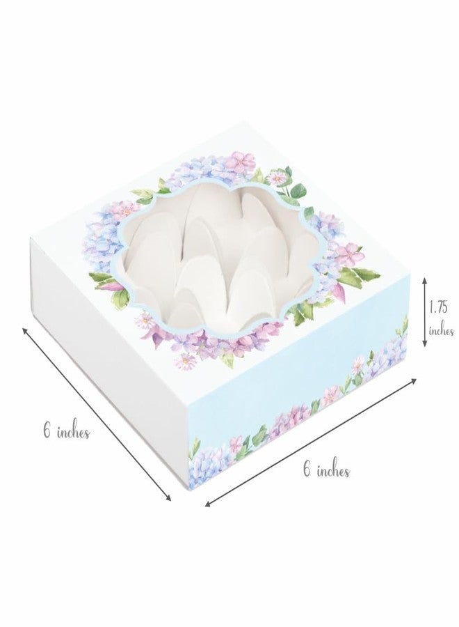 Chic a Choc Chocolate Box for 9 Pieces - Blue Floral (Pack of 8 Boxes) / Truffles, Laddo, Mithai, 4 Brownies. Slider Tray Box - Image 3