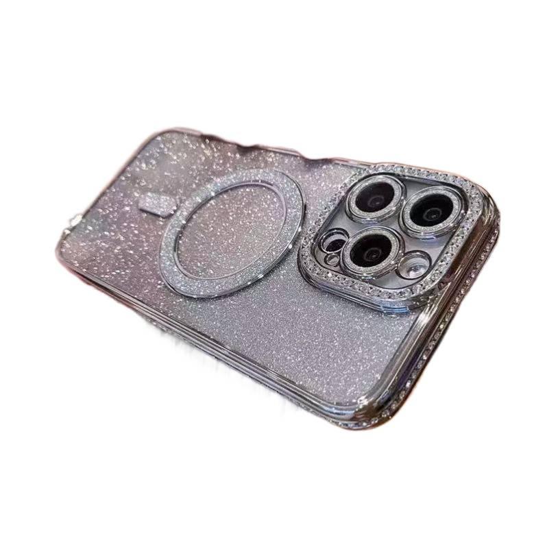 غطاء MagSafe بسيليكون لـ iPhone 14 / 14 Plus / 14 Pro / 14 Pro Max مع حماية من السقوط ومغناطيس قوي مع مقاوم للصدمات مع تغطية كاملة باللون شفاف مغناطيسي من السيليكون - Layan Lure - Image 5
